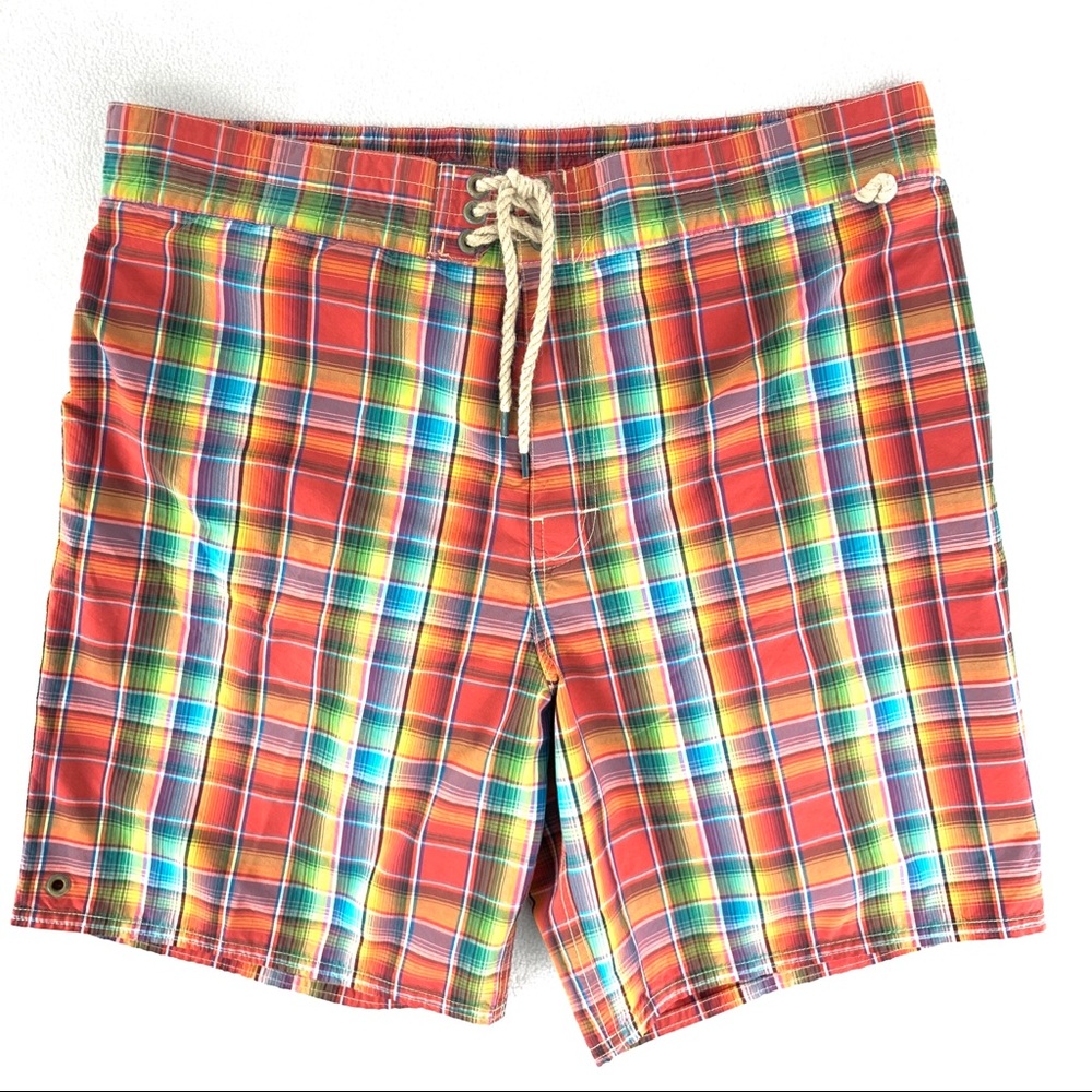 Polo Ralph Lauren Plaid Swim Trunks Men’s Size XL